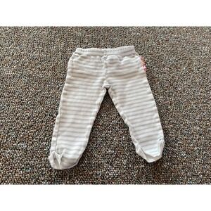 Baby Gear Girls Gray & White Striped Ruffle Leggings 3-6M